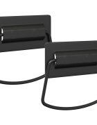 vidaXL Szekrény Fogantyúk 2 db Fekete 85 x 45 mm Fém