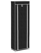 vidaXL Szövet Cipő szekrény borító 57 x 29 x 162 cm-es fekete