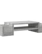 vidaXL szürke sonoma szerelt fa monitorállvány tárolóval 70x27x15 cm