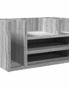 vidaXL szürke sonoma színű szerelt fa asztali szervező 445x24x25 cm