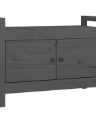 vidaXL szürke tömör fenyőfa előszoba pad 80 x 40 x 60 cm
