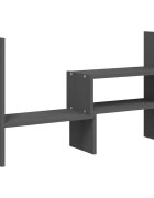 vidaXL szürke tömör fenyőfa monitorállvány (39-72) x 17 x 43 cm