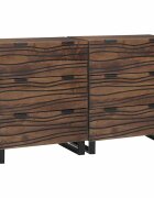 vidaXL Tálalószekrény készlet 2 db Dió 120 x 33 x 75 cm Tömör Mangófát