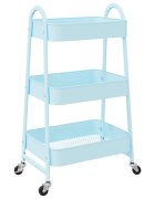 vidaXL tárolókocsi 3 rétegű kék 42x415x77 cm acél