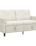 vidaXL Tárolós Kanapé 2-személyes Krémszínű 152 x 78 x 87 cm