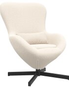 vidaXL Tojásfotel Krém 63 x 73 x 90 cm szövet