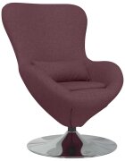 vidaXL Tojásfotel Lila 63 x 73 x 90 cm szövet