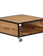 vidaXL tömör akácfa dohányzóasztal 70 x 70 x 32 cm