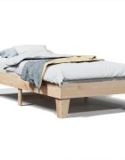 vidaXL tömör fenyőfa ágy matrac nélkül 100 x 200 cm