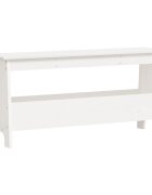 vidaXL tömör fenyőfa előszobai pad fehér 100 x 28 x 45 cm