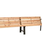 vidaXL tömör fenyőfa kerti ikerpad 225 cm
