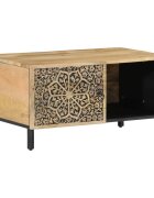 vidaXL tömör mangófa dohányzóasztal 80 x 50 x 40 cm