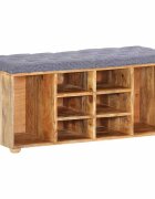 vidaXL tömör mangófa előszobai pad 100 x 35 x 47 cm