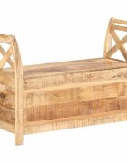vidaXL tömör mangófa előszobai pad 103 x 33 x 72 cm
