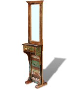 vidaXL tömör újrahasznosított fa előszoba tükör 47x23x180 cm