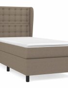 vidaXL tópszínű szövet rugós ágy matraccal 80 x 200 cm