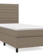 vidaXL tópszínű szövet rugós ágy matraccal 80 x 200 cm