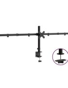 vidaXL tripla fekete acél monitorállvány VESA 75/100 mm