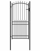 vidaXL Tüskés kerítési kapu EMMEN 104 x 147 cm Zárolható Porszórt Acél