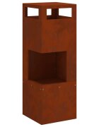 vidaXL Tűzgyújtó tál Barna 35 x 35 x 100 cm Időjárásálló acél