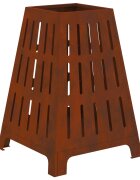 vidaXL Tűzgyújtó tál Rozsdás 50 x 50 x 70 cm Időjárásálló acél