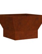 vidaXL Tűzgyújtó tál Rozsdás 60 x 60 x 35 cm Időjárásálló Acél