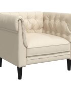 vidaXL vászon Chesterfield kanapé
