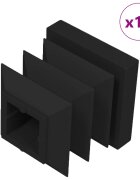 vidaXL Végsapkák 12 db Fekete 15 x 15 x 15 mm PP