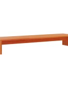 vidaXL viaszbarna tömör fenyőfa monitorállvány 100x27x15 cm