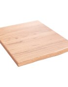 vidaXL világosbarna kezelt tömör fa fürdőszobai pult 40x50x2 cm