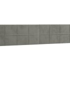 vidaXL világosszürke bársony fejtámla 160x5x78/88 cm