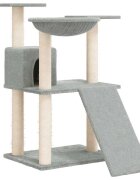 vidaXL világosszürke macskabútor szizál kaparófákkal 83 cm