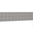 vidaXL világosszürke szövet fejtámla szárnyakkal 203x16x78/88 cm