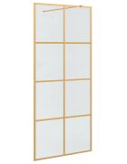 vidaXL Walk-in zuhanyfal Arany 90 x 195 cm edzett üveg