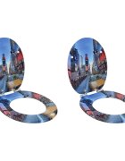 vidaXL WC ülőke 2 pcs Sokszínű 44 x 38 cm Szerelt Fa