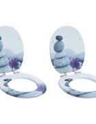 vidaXL WC ülőke 2 pcs Szürke 44 x 38 cm Szerelt Fa