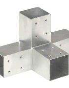 vidaXL X-alakú horganyzott fém oszloptartó 71 x 71 mm