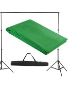 vidaXL zöld háttér állványrendszer 300 x 300 cm
