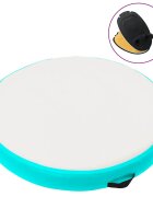 vidaXL zöld PVC felfújható tornamatrac pumpával 100 x 100 x 20 cm
