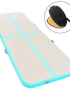 vidaXL zöld PVC felfújható tornaszőnyeg pumpával 300 x 100 x 10 cm