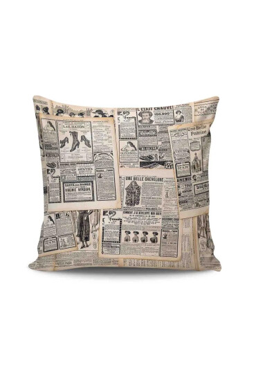 Kissy French Newspaper Díszpárna 45x45 cm - Redecor.hu