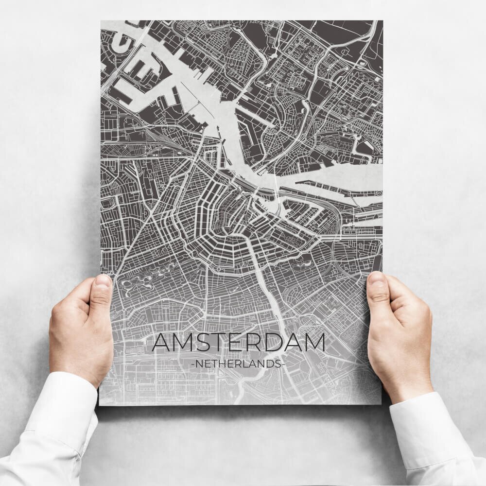 INSPIO Fali dekoráció - Map Of Amsterdam II