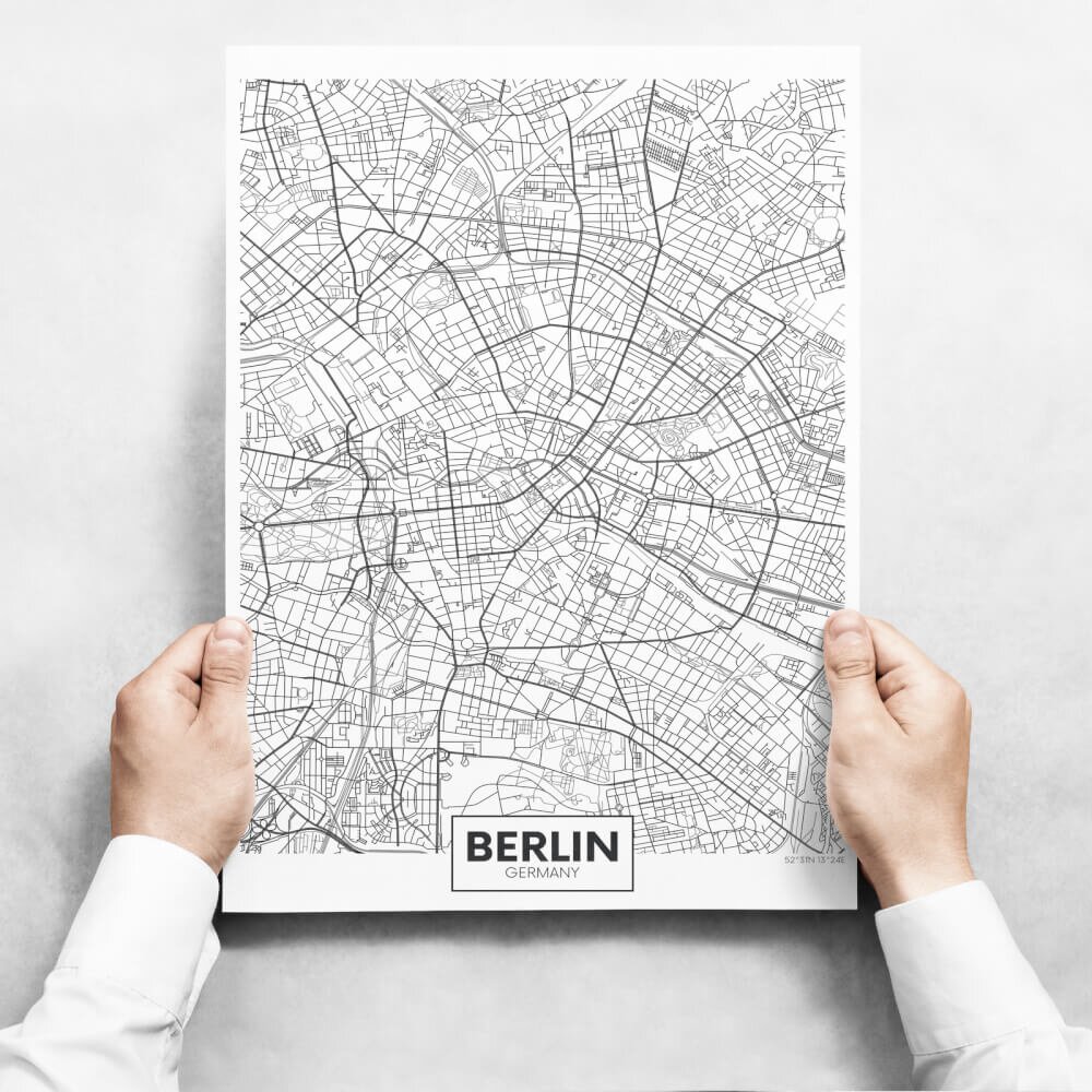 INSPIO Fali dekoráció - Map Of Berlin