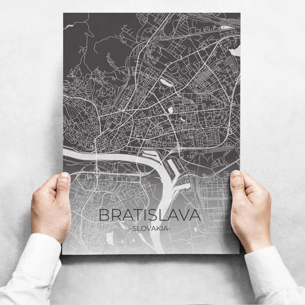 INSPIO Fali dekoráció - Map Of Bratislava