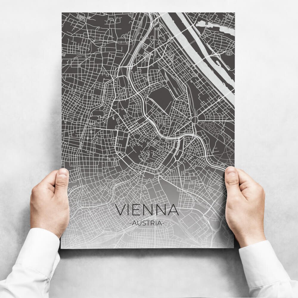 INSPIO Fali dekoráció - Map Of Vienna