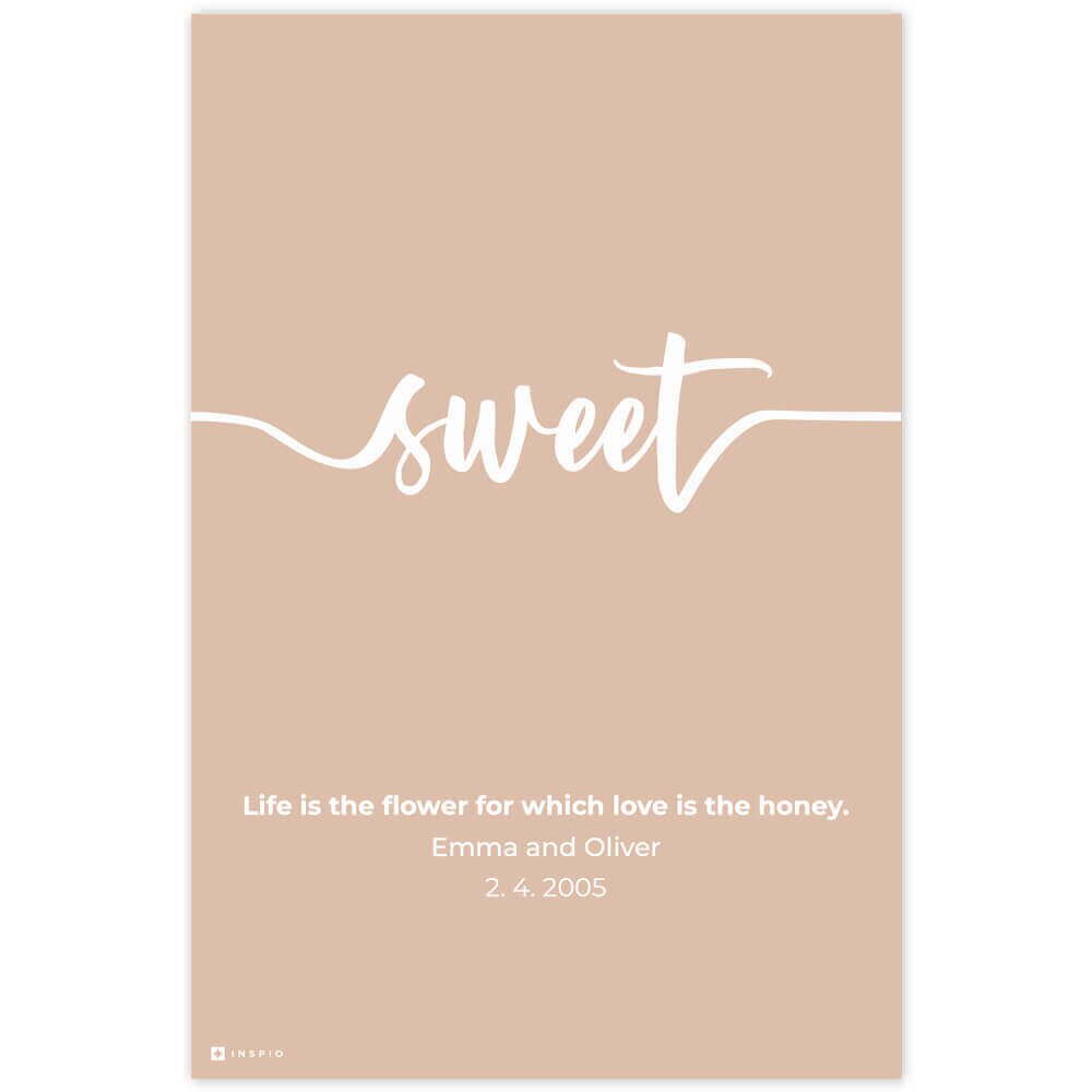 INSPIO Fali dekoráció - SWEET hálószobába szerelmeseknek
