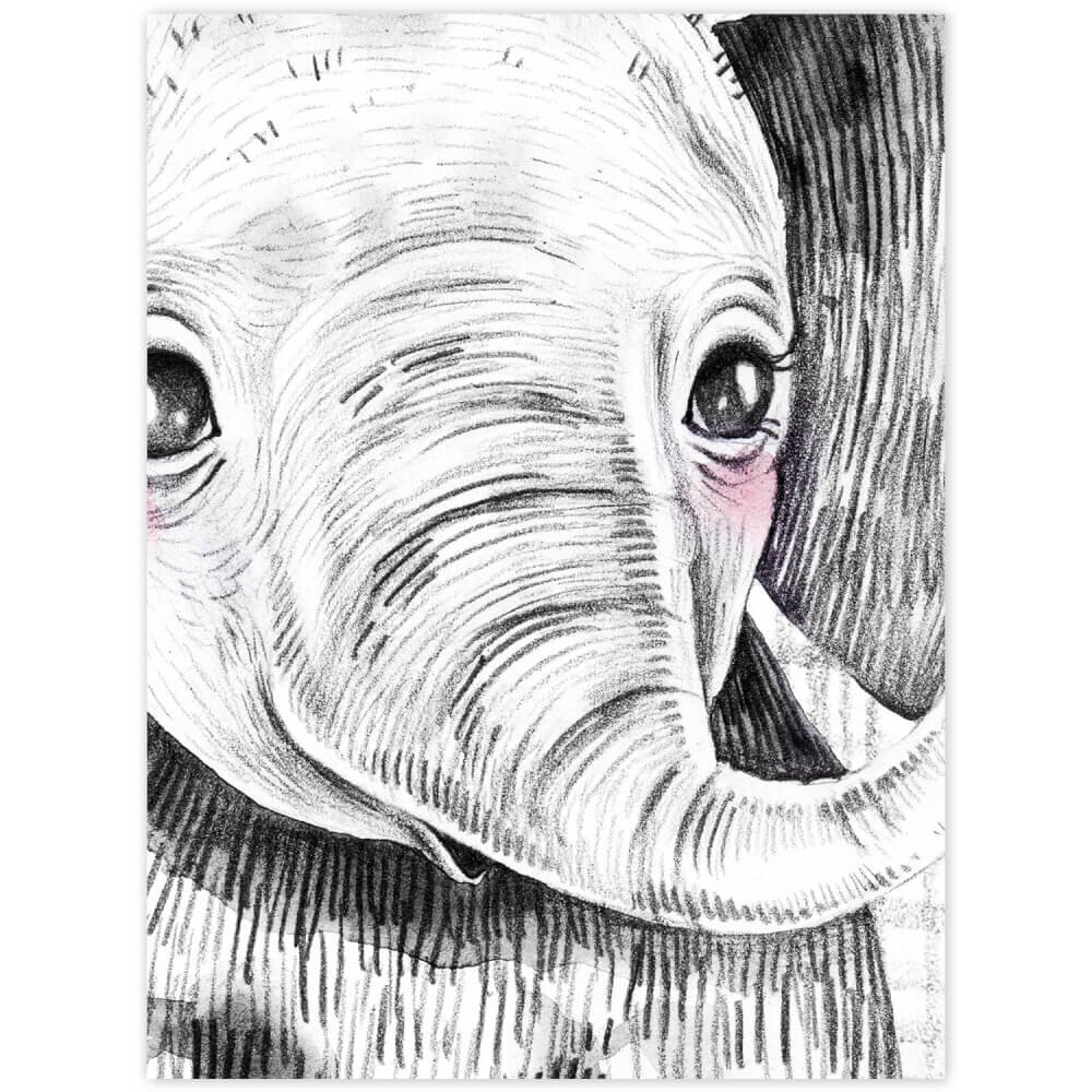 INSPIO Falikép gyerekszobába - Elefánt