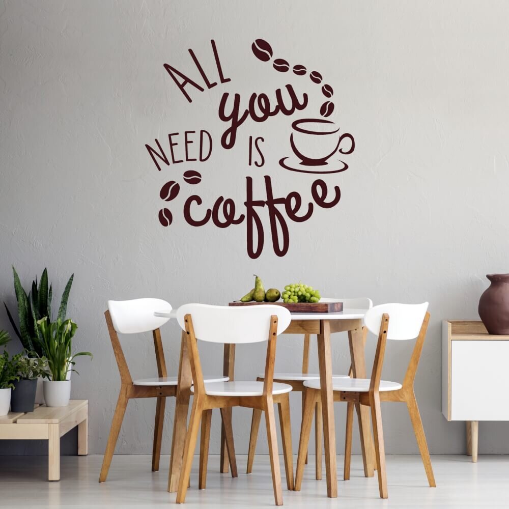 INSPIO Falmatricák konyhába és ebédlőbe - All you need is coffee