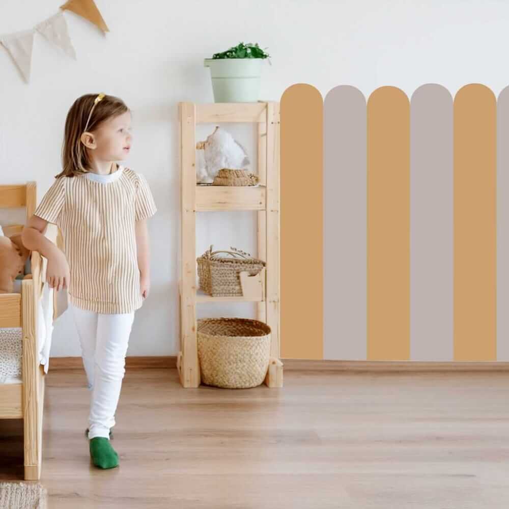 INSPIO Íves falmatrica "Sandy Garden" (Meleg földes szín a boho stílushoz)