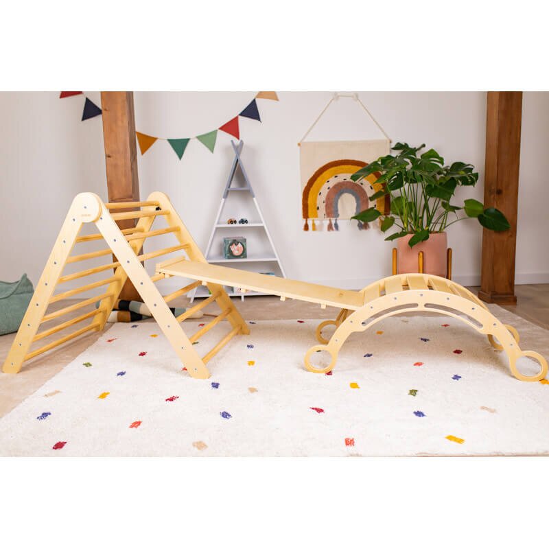 INSPIO Mászókészlet Pikler háromszög M tábla montessori hinta